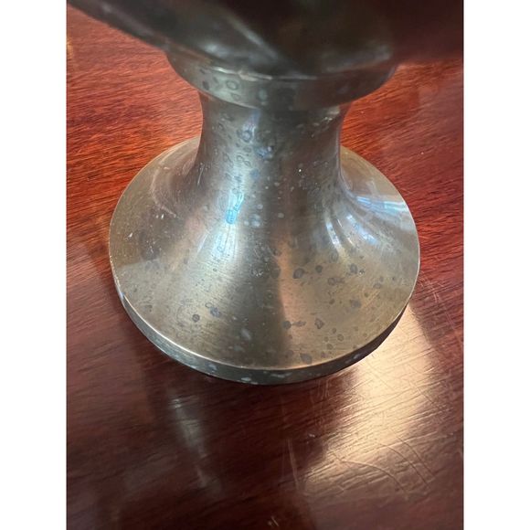 Vintage Brass Pitcher Decorative Pitcher Vase with Handle Swirl Pattern - Picture 6 of 9